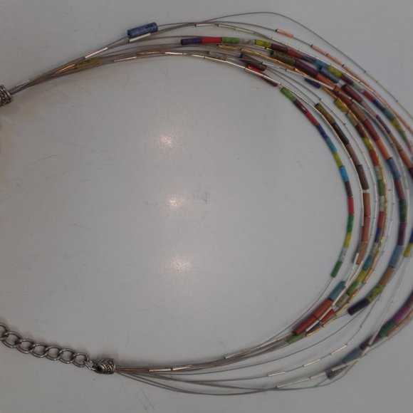 Chicos Multi Strand (14) Beaded Necklace adj 16" - Picture 9 of 12